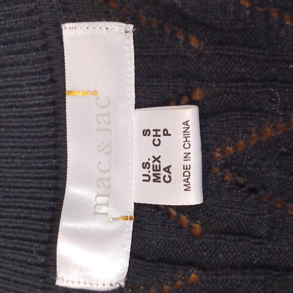 Mac & Jac Short Sleeve Long Line Cotton Lacy Cardigan- Sz. Sm - Picture 10 of 12
